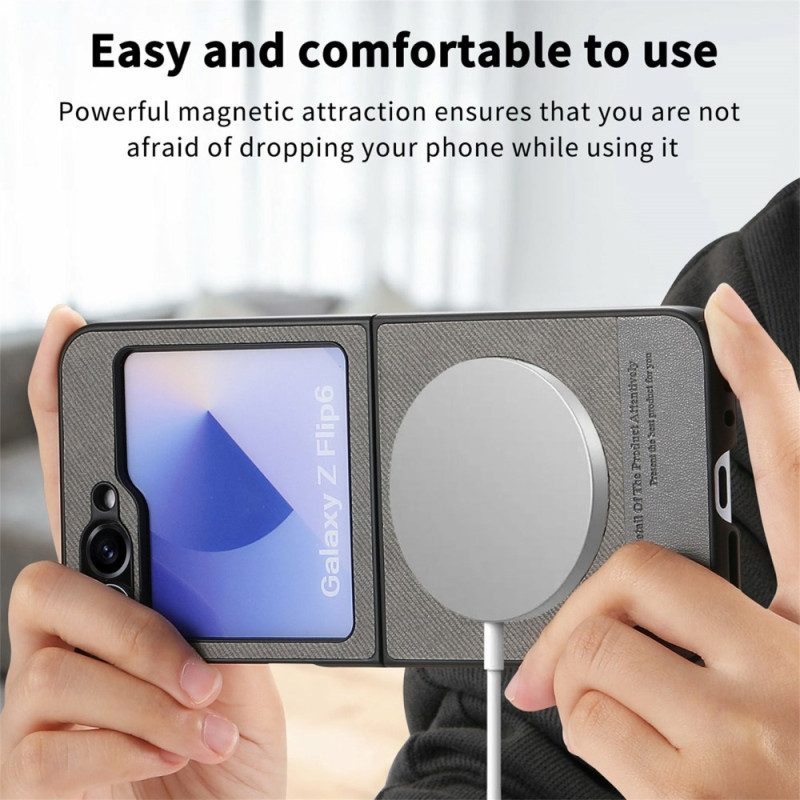 Kuori Samsung Galaxy Z Flip 7 Fe Magsafe-yhteensopiva Farkkukangas Tekstuuri Suojakuori