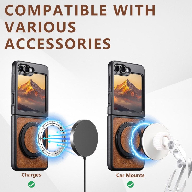 Kuori Samsung Galaxy Z Flip 7 Fe Magsafe-yhteensopiva Suteni-sormuspidikkeen Kanssa Suojakuori