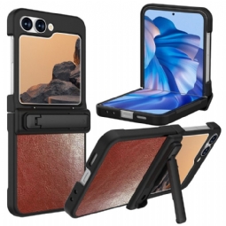 Kuori Samsung Galaxy Z Flip 7 Fe Nahkakuvio Jalustalla