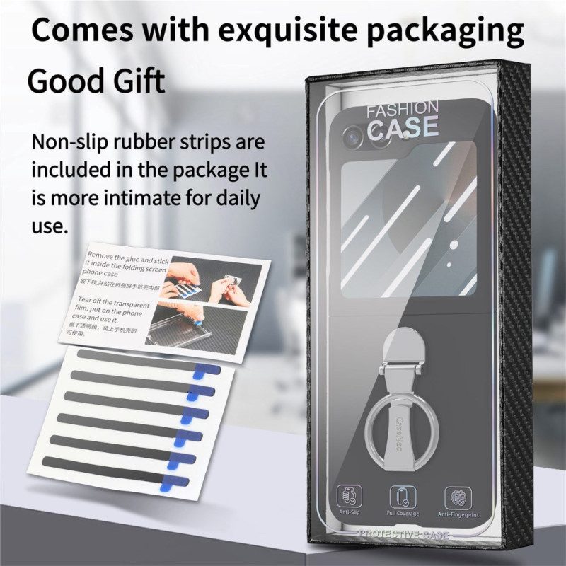 Kuori Samsung Galaxy Z Flip 7 Fe Sormuskotelo Ja Näytönsuoja