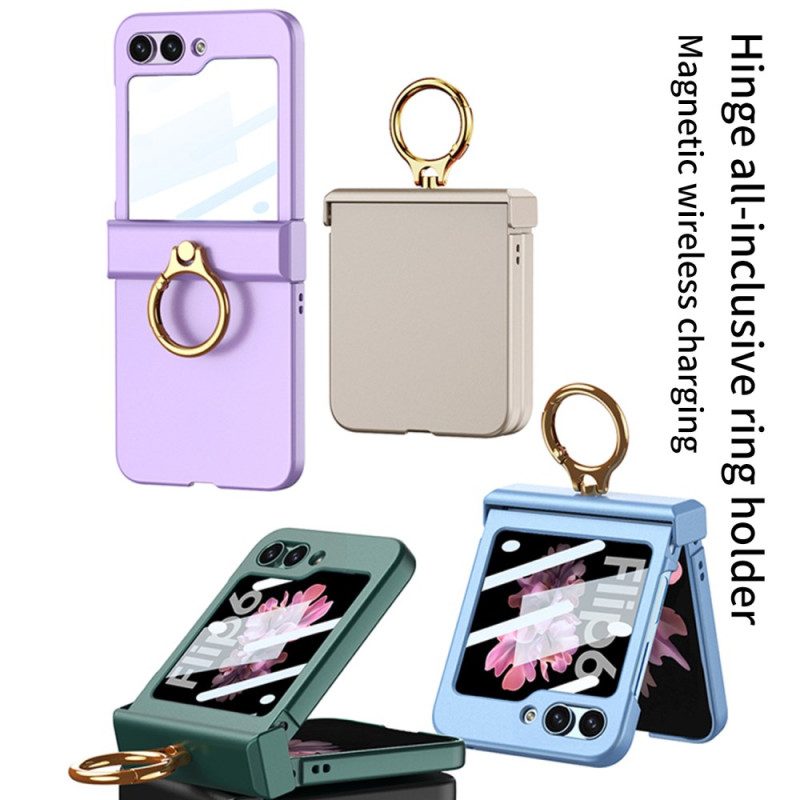 Kuori Samsung Galaxy Z Flip 7 Fe Sormuspidike Ja Gkk-karkaistusta Lasista Valmistettu Näytönsuoja