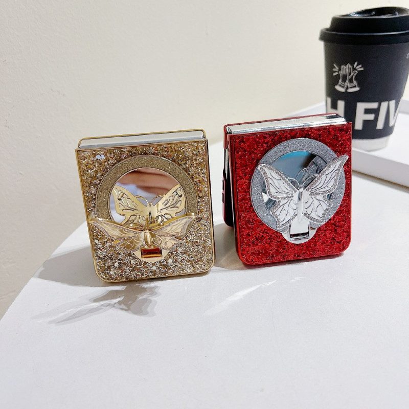 Kuori Samsung Galaxy Z Flip 7 Fe Strassilla Koristeltu Perhosjalusta