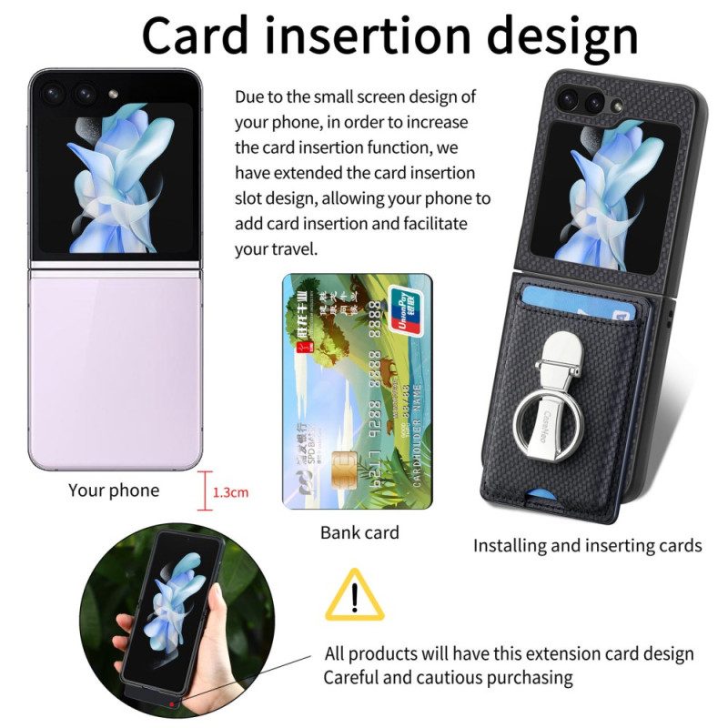 Kuori Samsung Galaxy Z Flip 7 Fe Taitettava Jalusta Ja Korttipidike