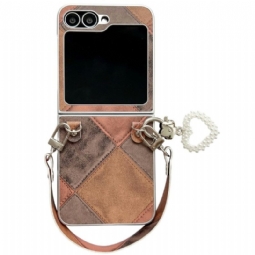 Kuori Samsung Galaxy Z Flip 7 Fe Timanttikuvio Hihnalla