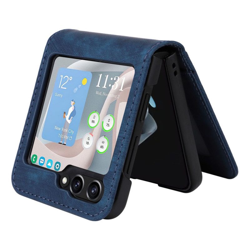 Puhelinkuoret Samsung Galaxy Z Flip 7 Fe Nahkakorttiefekti Pidike