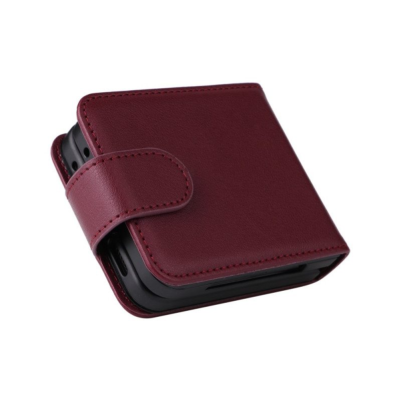 Puhelinkuoret Samsung Galaxy Z Flip 7 Fe Nahkakuvioinen Korttikotelo