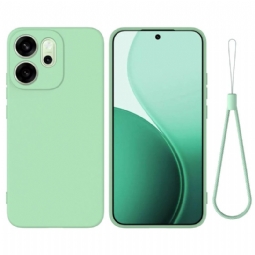 Kuori Oppo Reno 14f 5g Nestemäinen Silikoni Ja Nauha Suojakuori