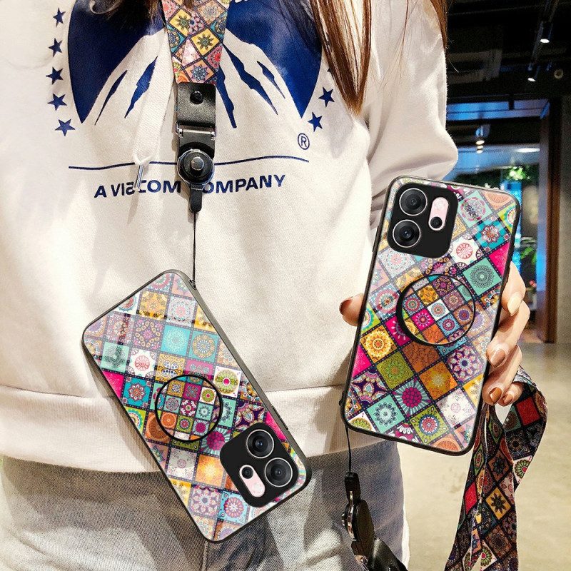 Kuori Oppo Reno 14f 5g Tilkkutäkkien Muotoinen Jalusta Ja Nauha