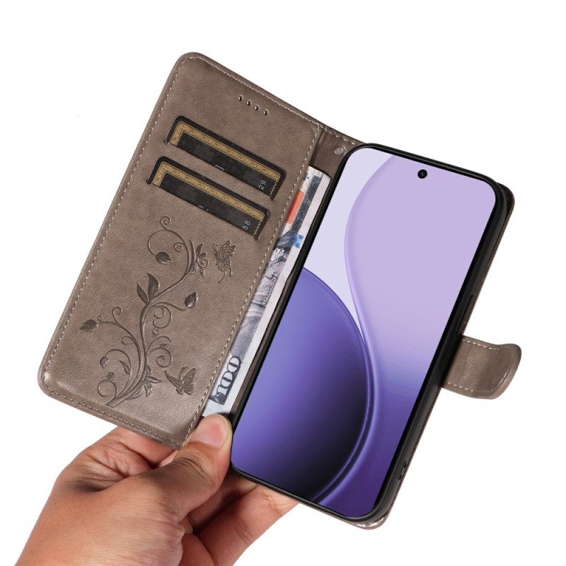 Nahkakotelo Oppo Reno 14f 5g Pienet Kukat