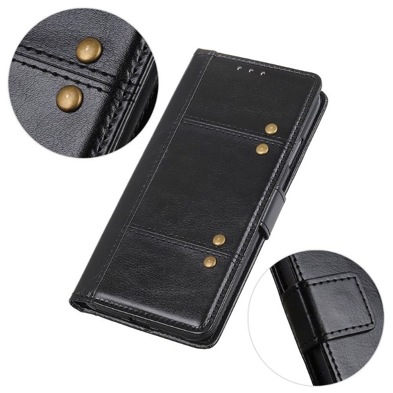 Flip Case Xiaomi Mi 10 / 10 Pro Hemming Nastallinen Nahkatyyli