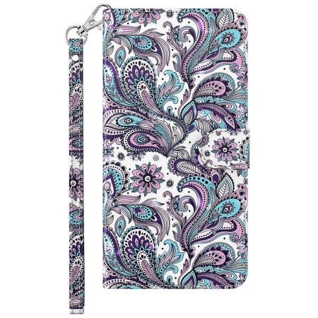 Kotelot Samsung Galaxy S24 5g Paisley-kuvio Hihnalla Suojakuori