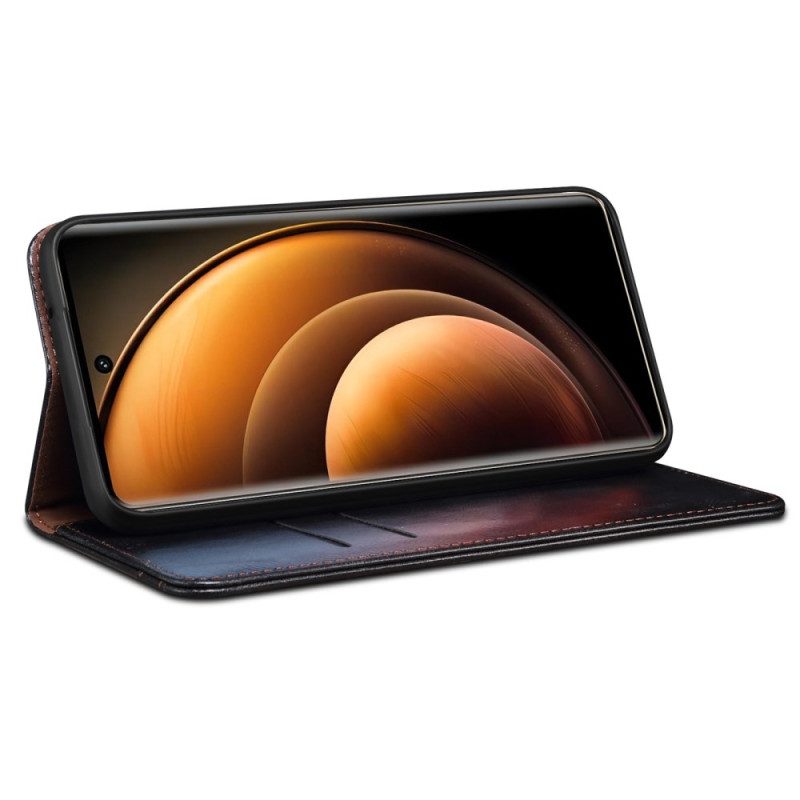 Nahkakotelo Vivo X100 Pro Puhelinkuoret Vahattu Tekonahka