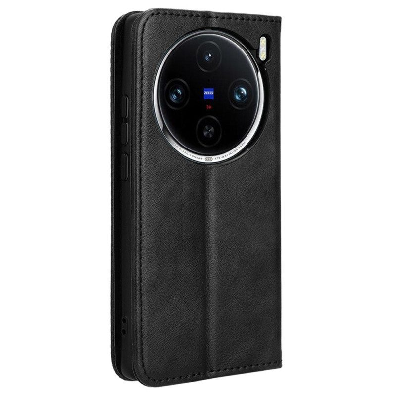 Nahkakotelo Vivo X100 Pro Puhelinkuoret Vintage Frieze