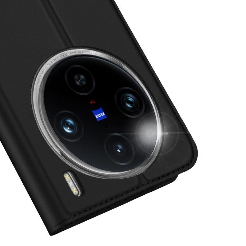 Nahkakotelo Vivo X100 Pro Skin Pro -sarja Dux Ducis Suojakuori