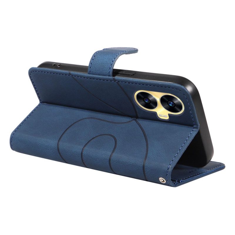 Kotelot Realme C55 Aaltoilevat Viivat Ja Nauha