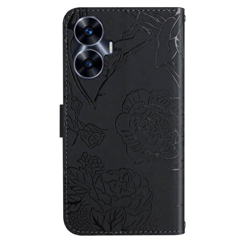 Kotelot Realme C55 Perhoskuvioinen Olkahihna