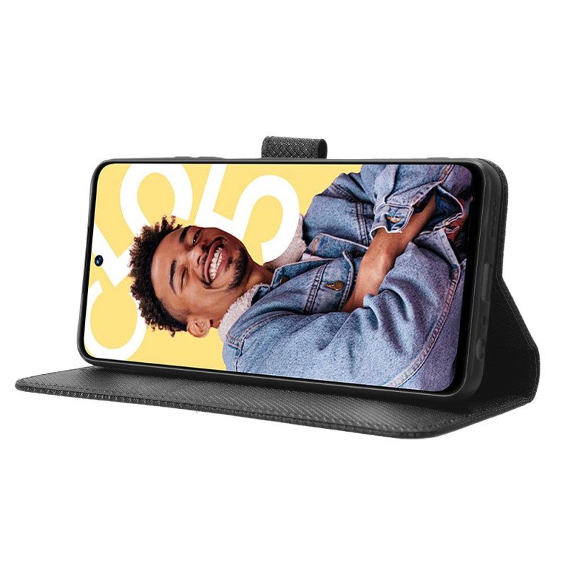 Kotelot Realme C55 Puhelinkuoret Teksturoitu Hihnalompakko