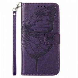 Kuoret Realme C55 Perhoskuvioinen Kukkakuvioinen Hihnalompakko