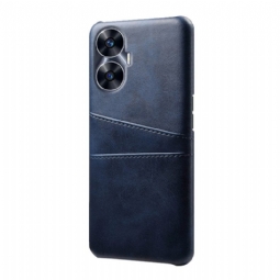 Kuori Realme C55 Nahkakuvioinen Kaksoiskorttikotelo Suojakuori