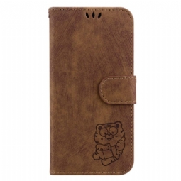 Nahkakotelo Realme C55 Söpö Tiikeri