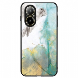 Kuori Realme C67 Karkaistusta Lasista Valmistettu Marmorikuvio