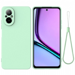 Kuori Realme C67 Nestemäistä Silikonia Hihnalla Suojakuori