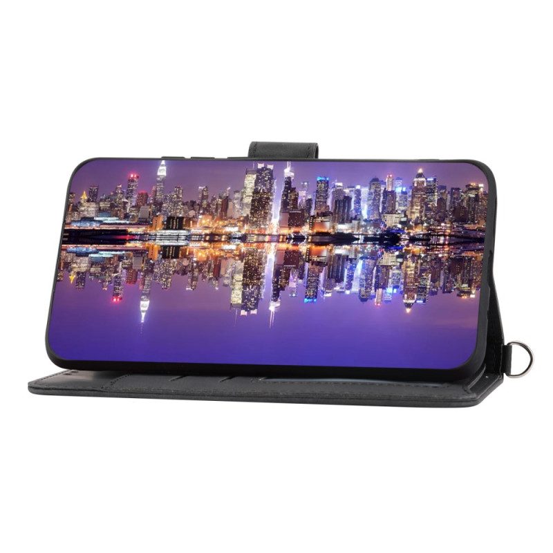 Kotelot Realme C53 Kukkakuvio Hihnalla Ja Olkahihnalla