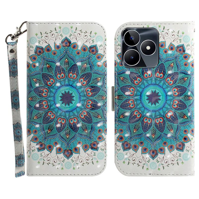 Kotelot Realme C53 Vihreä Mandalapidike Nauhalla