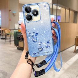 Kuori Realme C53 Kadem Kimallus- Ja Strassipidike Nauhalla