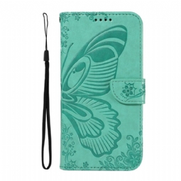 Kotelot Oneplus 13r Perhoskuvioinen Hihnalompakko Suojakuori