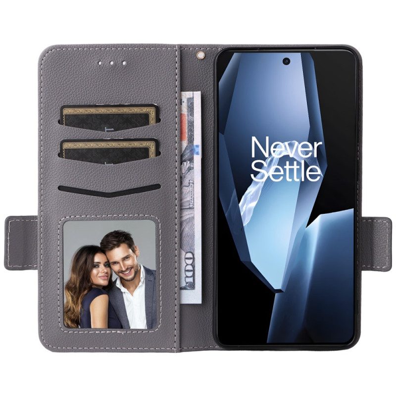 Nahkakotelo Oneplus 13r Litsikuvio Ja Hihna