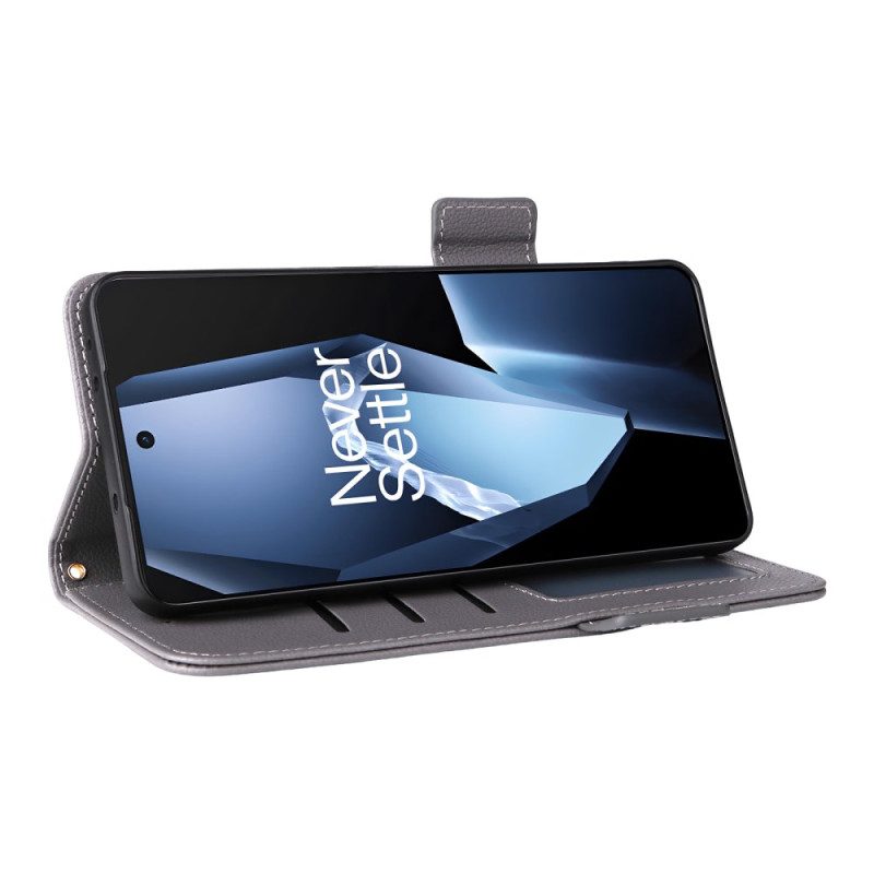 Nahkakotelo Oneplus 13r Litsikuvio Ja Hihna