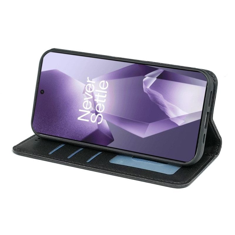 Nahkakotelo Oneplus 13r Ruutukuvioinen Hihnalompakko Suojakuori