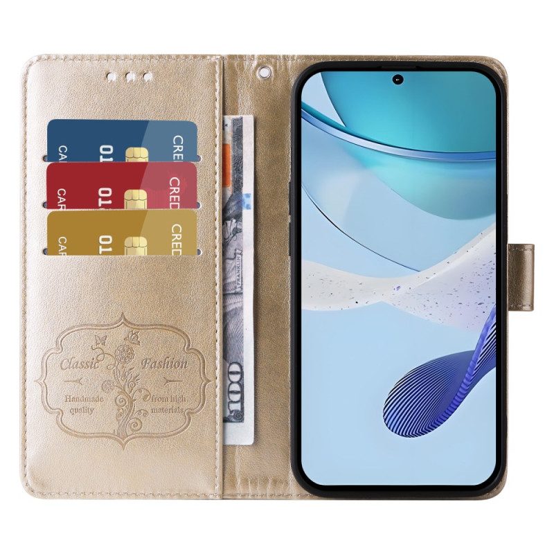 Lederhüllen Realme C71 Schmetterlinge Und Blumen