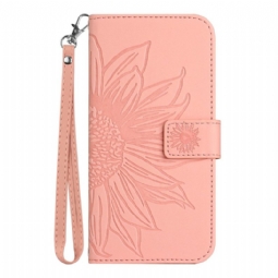 Kotelot Xiaomi 15 Ultra Auringonkukkakuvio Hihnalla Suojakuori