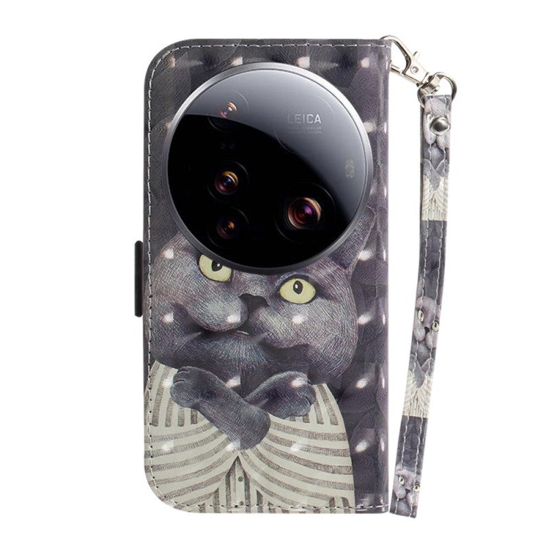 Kotelot Xiaomi 15 Ultra Harmaa Kissa Ja Nauha