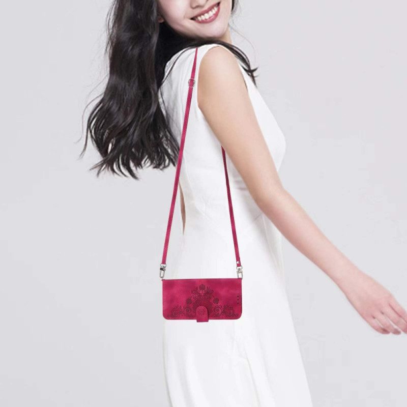 Kotelot Xiaomi 15 Ultra Kukkakuvio Hihnalla Ja Olkahihnalla