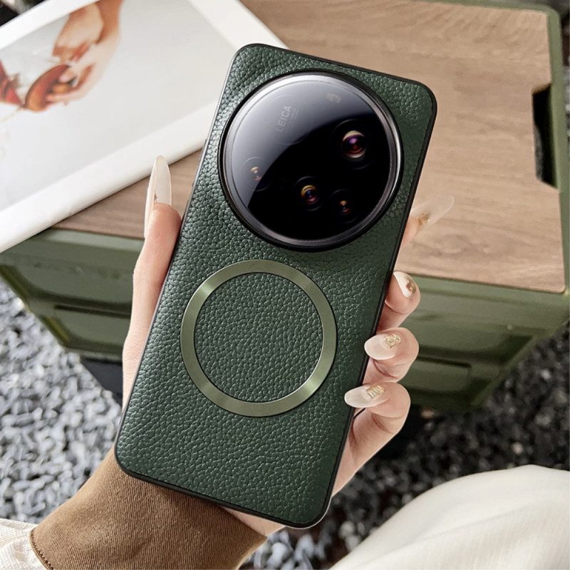 Kuori Xiaomi 15 Ultra Magsafe-litsikuviointinahkakuviointi