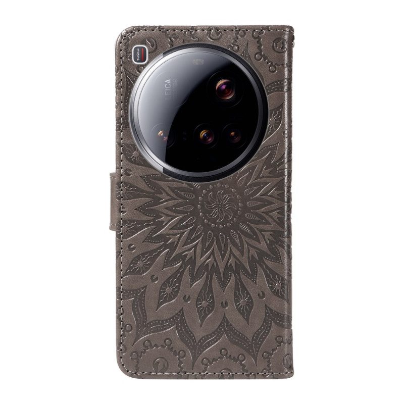 Nahkakotelo Xiaomi 15 Ultra Auringonkukkakuvio