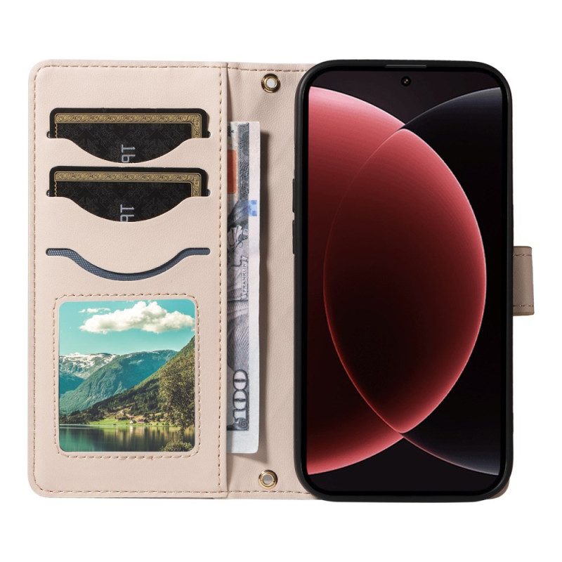 Nahkakotelo Xiaomi 15 Ultra Pehmustettu Hihna Ja Olkahihna