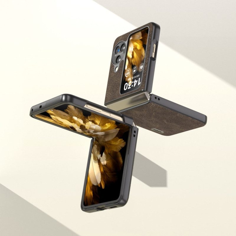Kuori Oppo Find N3 Flip Nahkaefekti Vintage Abeel