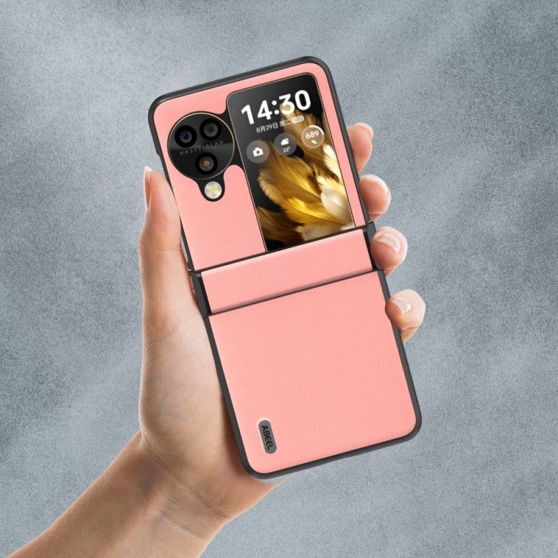 Kuori Oppo Find N3 Flip Teksturoitu Nahka Abeel