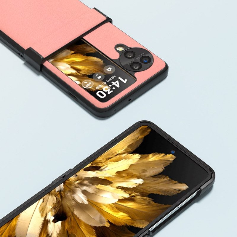 Kuori Oppo Find N3 Flip Teksturoitu Nahka Abeel