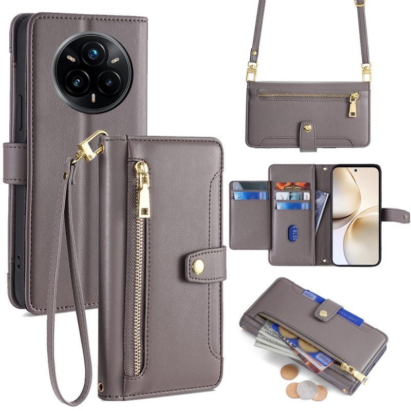 Kotelot Realme 14 Pro Plus 5g Lompakko Nauhalla Ja Olkahihnalla