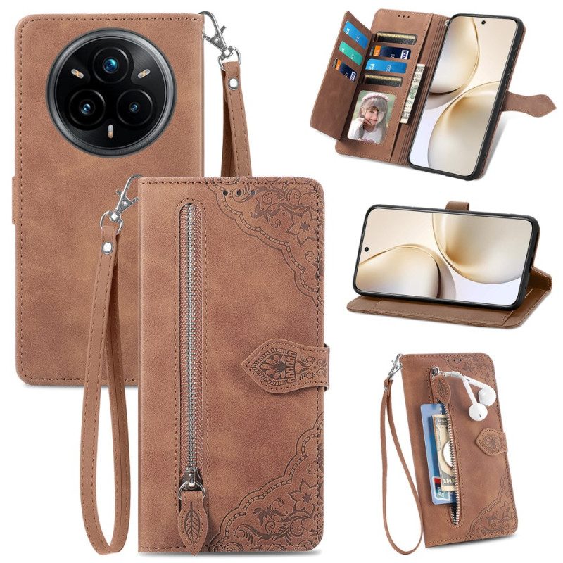 Kotelot Realme 14 Pro Plus 5g Mokkanahkaefekti Pitsikuvio