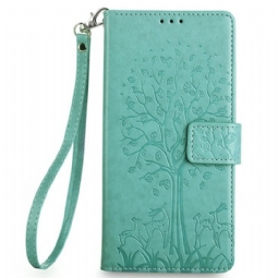 Kotelot Realme 14 Pro Plus 5g Puu- Ja Peurakuvioinen Nauha Suojakuori