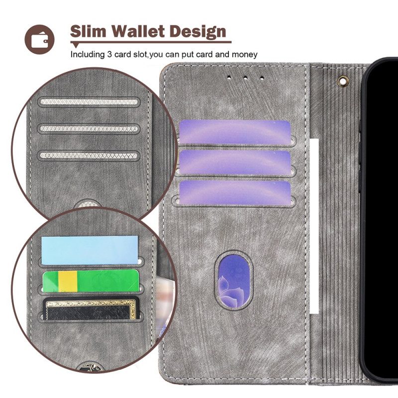 Kotelot Realme 14 Pro Plus 5g Vintage-tyylinen Rfid-suojattu Lompakko Suojakuori