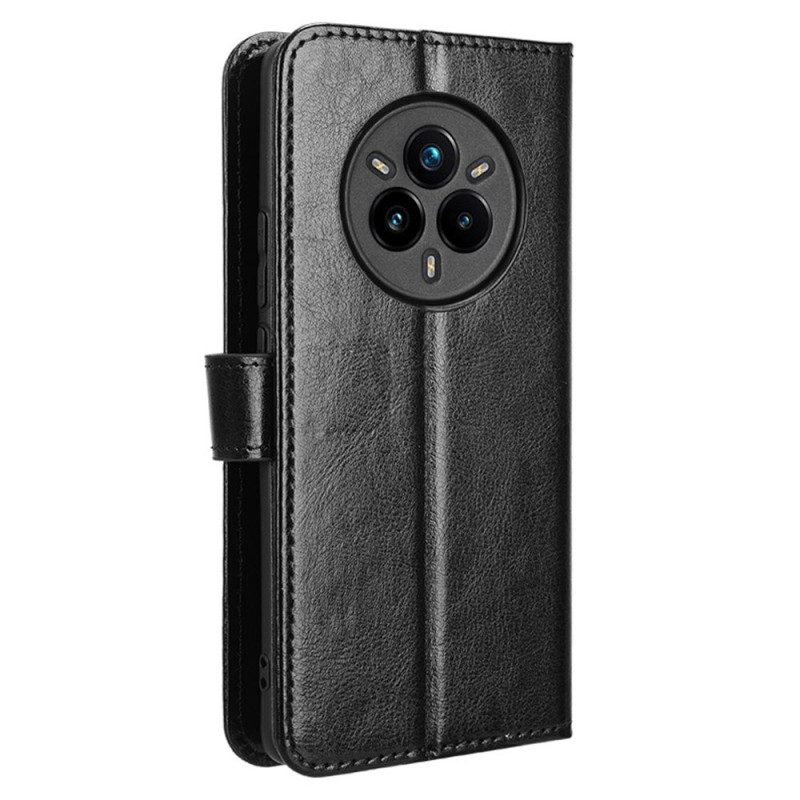 Nahkakotelo Realme 14 Pro Plus 5g Klassinen Tekonahka