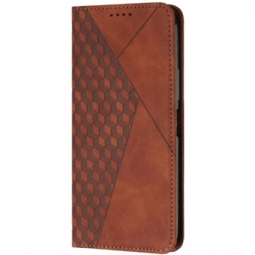 Nahkakotelo Realme 14 Pro Plus 5g Mokkanahkaefekti-timantit