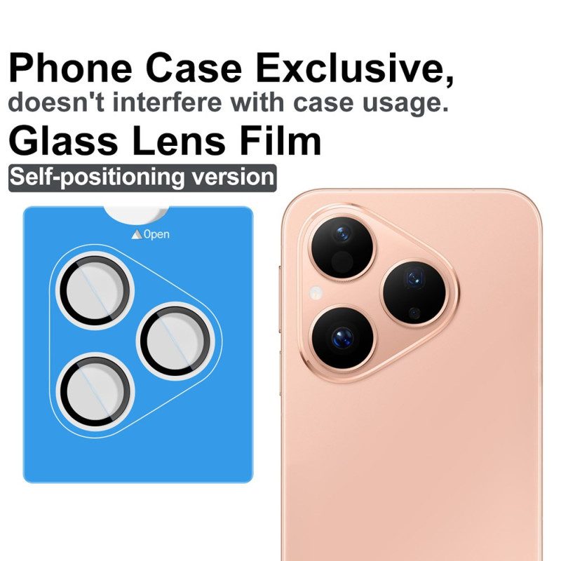 Karkaistusta Lasista Valmistettu Linssisuoja Huawei Pura 80 Itseasentuva Kehys (mustat Ympyrät)